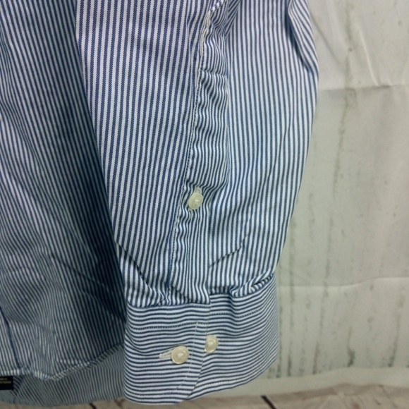 Member's Mark Blue White Stripe Shirt 15/33 - Picture 7 of 7